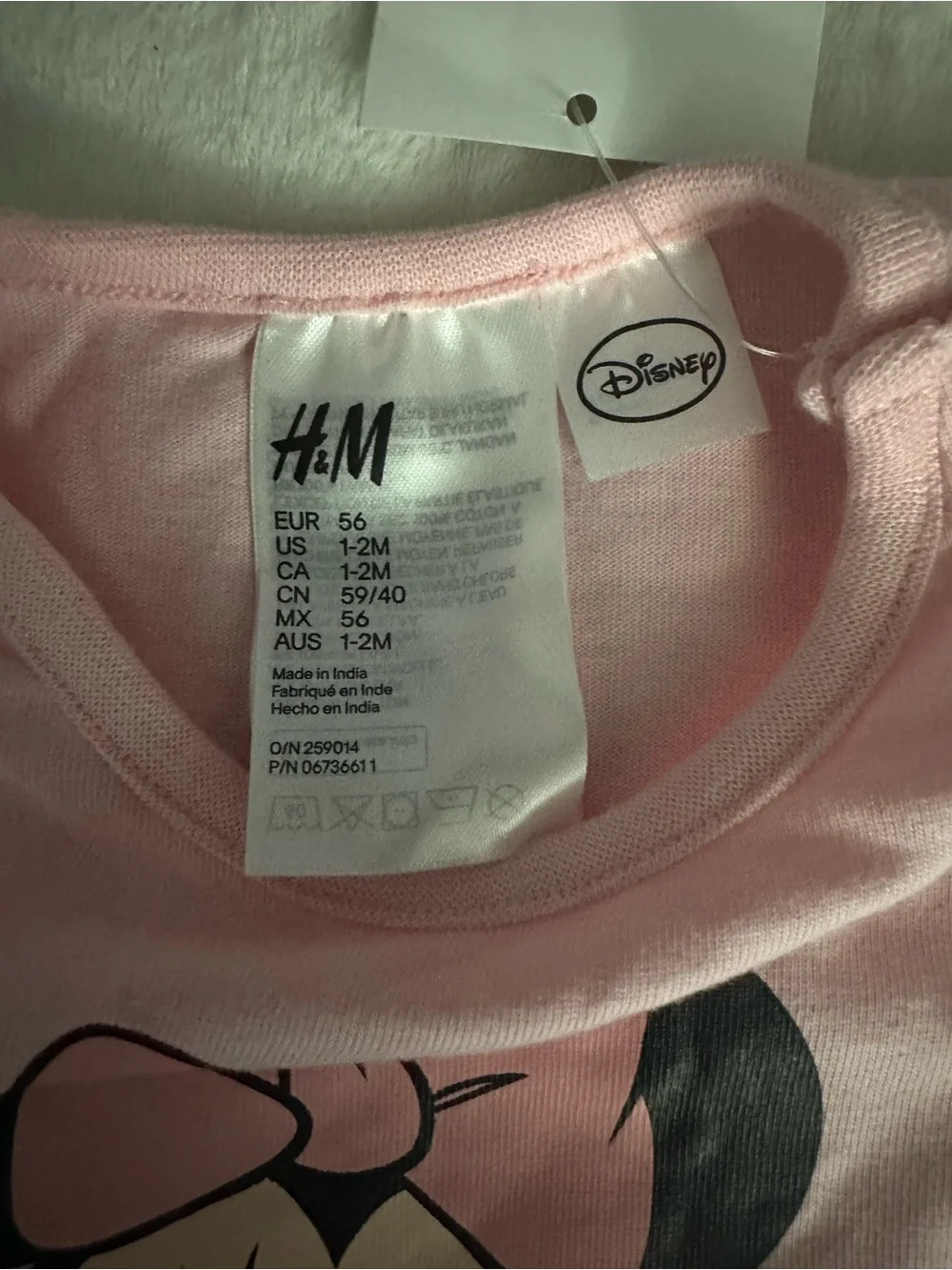 Disney Pink Minnie Mouse Short Sleeve Romper